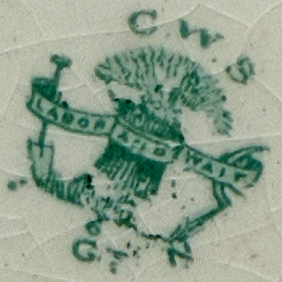 Antique English Earthenware Vanity Tray with Hair Receiver/Vanity bowl Set - Picture 15 of 17